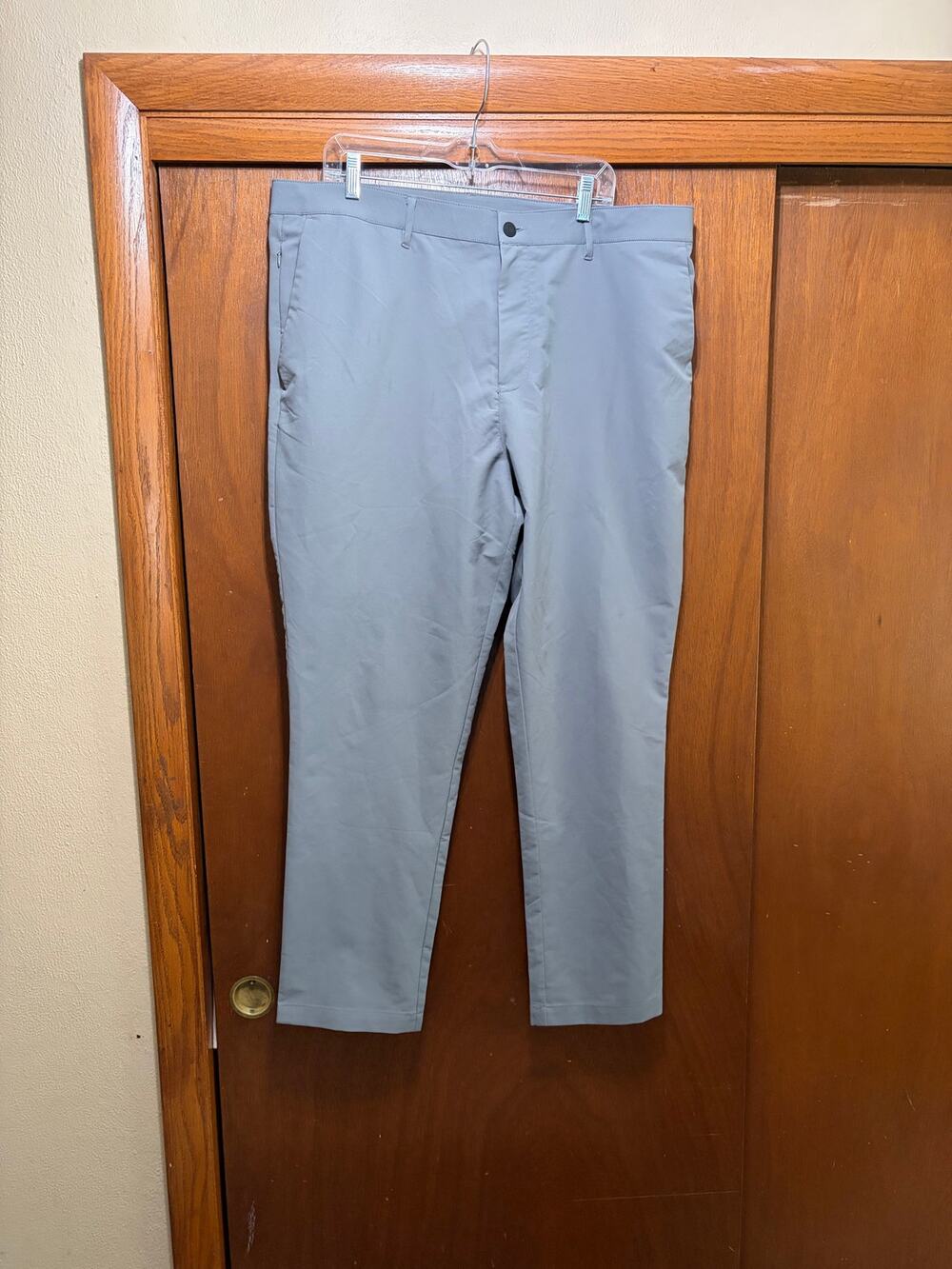 Banana Republic Performance Pants Gray Stretch Travel Golf 40x30 Men's